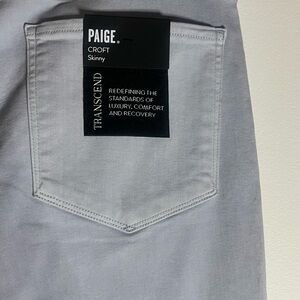 PAIGE Men's Soft Gray Slim Jeans